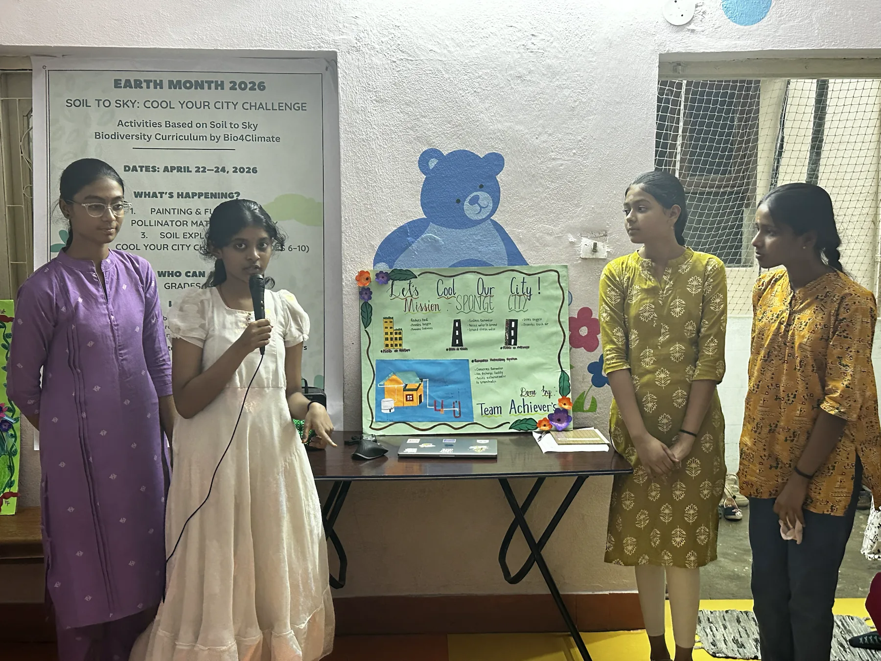 Team Achievers begins presenting Mission: Sponge City during the concluding session.